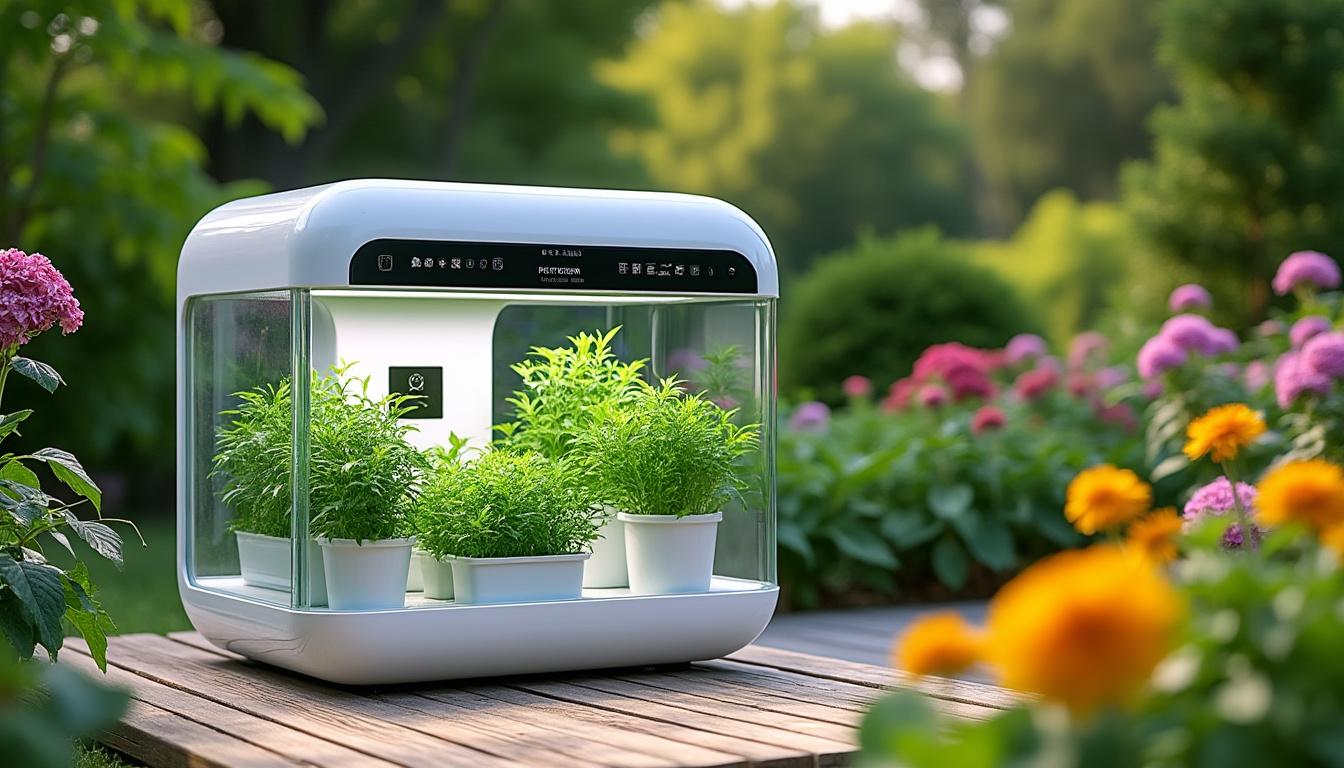 découvrez plantogrow one, la mini-serre connectée qui transforme votre expérience de jardinage. suivez la croissance de vos plantes en temps réel, optimisez leur entretien et profitez d'un jardin flourish, peu importe l'espace dont vous disposez. éveillez le jardinier qui sommeille en vous avec cette innovation révolutionnaire !
