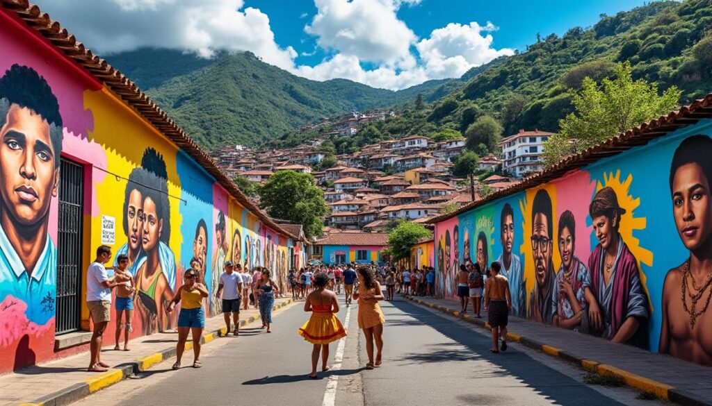 plongez au cœur de la culture dynamique de comuna 13 à medellín, où l'art de rue, la musique et les danses traditionnelles racontent l'histoire d'une communauté résiliente et créative. explorez ses ruelles colorées et son ambiance unique lors de votre prochaine aventure en colombie.