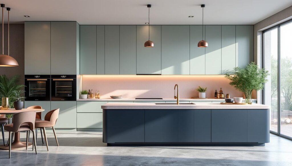 découvrez comment associer des teintes tendance avec un gris clair en cuisine pour un style avant-gardiste en 2026, alliant modernité et harmonie des couleurs.