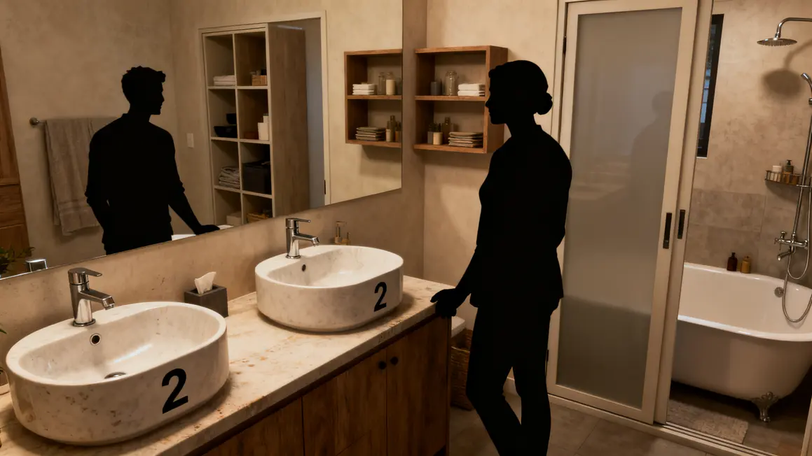 Avantages salle de bains familiale double vasque