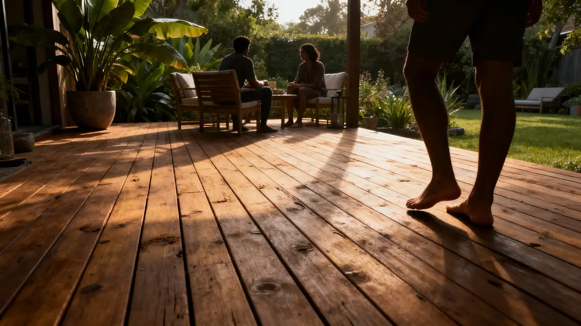 Bien choisir terrasse bois : méthode simple et fiable en petit budget 3 Terrasse bois jardin confortable avec mobilier