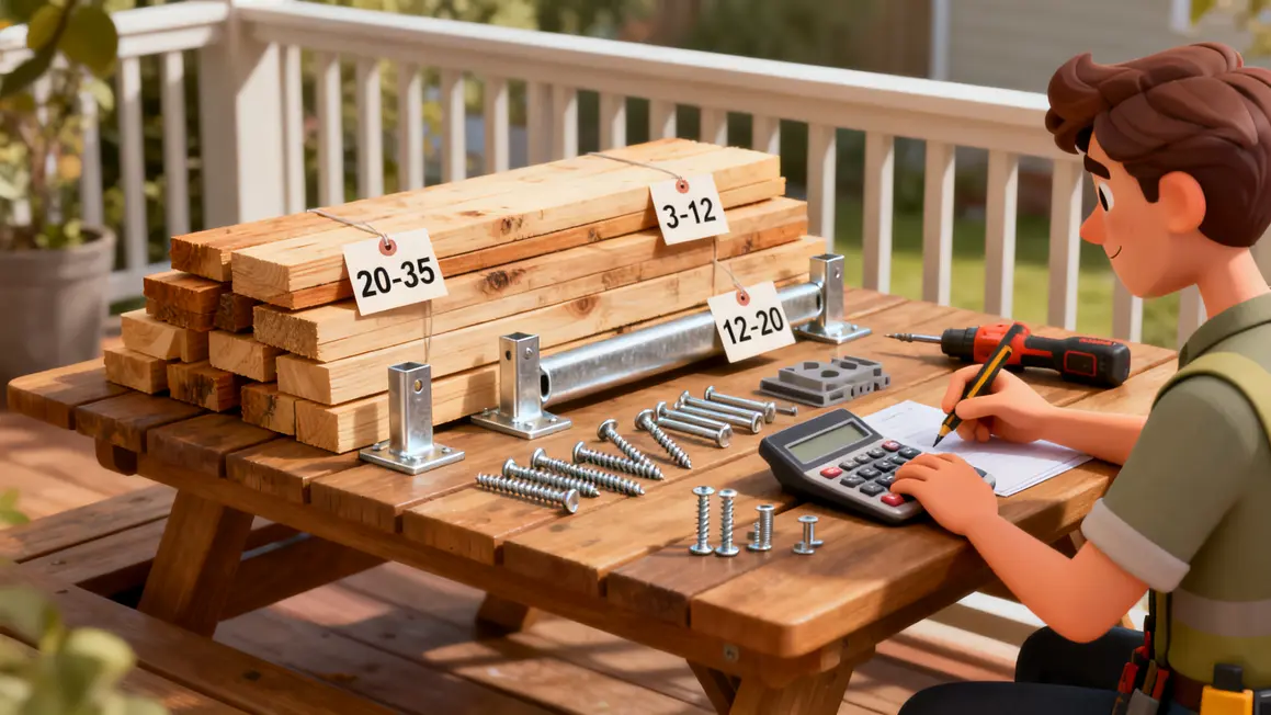 terrasse bois : guide pratique pour bien commencer en petit budget 3 budget terrasse bois avec lames plots vis et accessoires