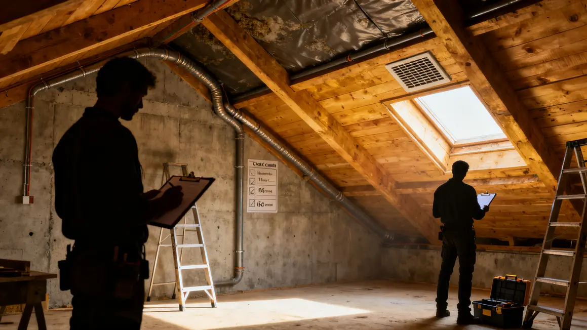 Checklist sécurité charpente ventilation combles perdus