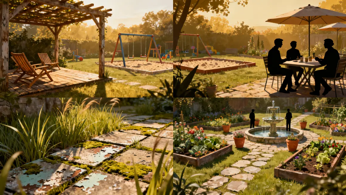jardin paysager : questions à se poser avant d’agir 3 Croquis jardins paysager espaces et usages différents