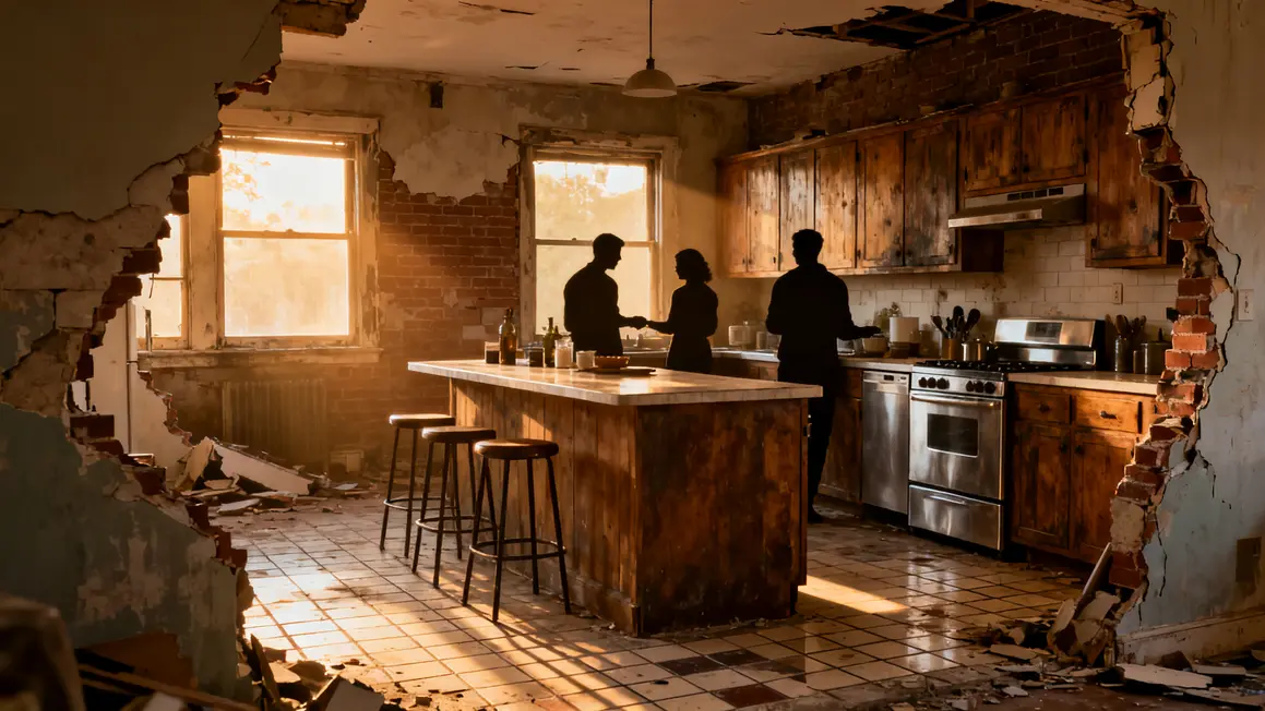 cuisine ouverte ilot central vintage contemporain