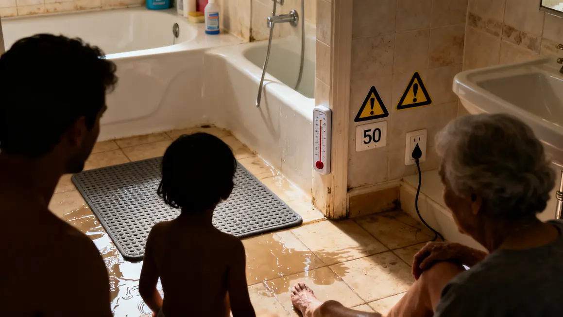 Risques et sécurité salle de bains familiale