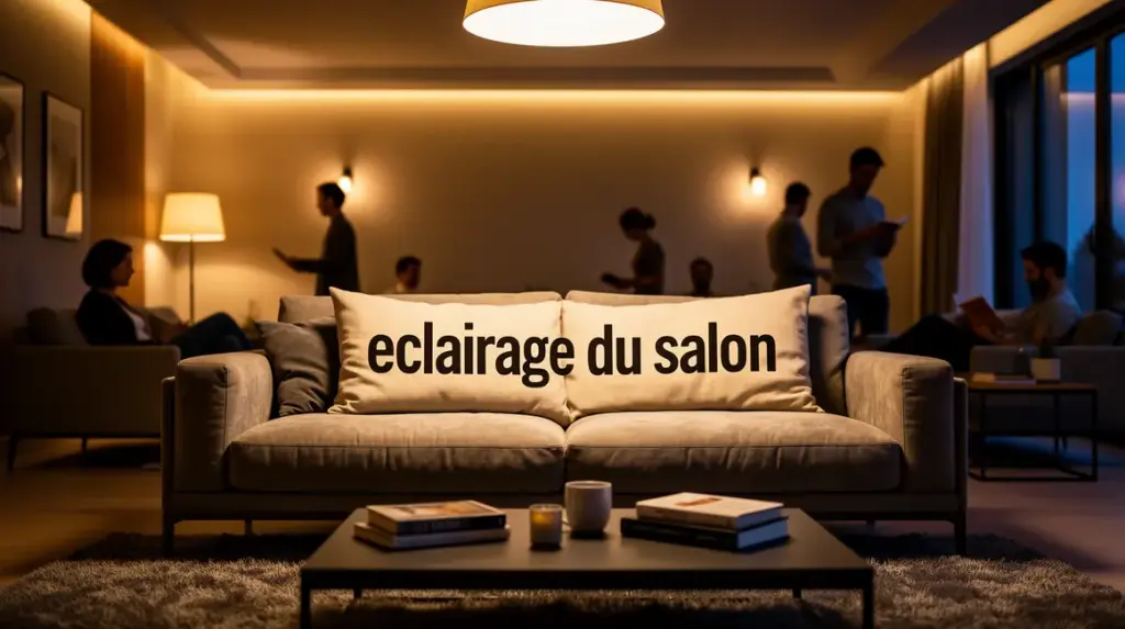 salon contemporain eclairage du salon multifonction photorealiste