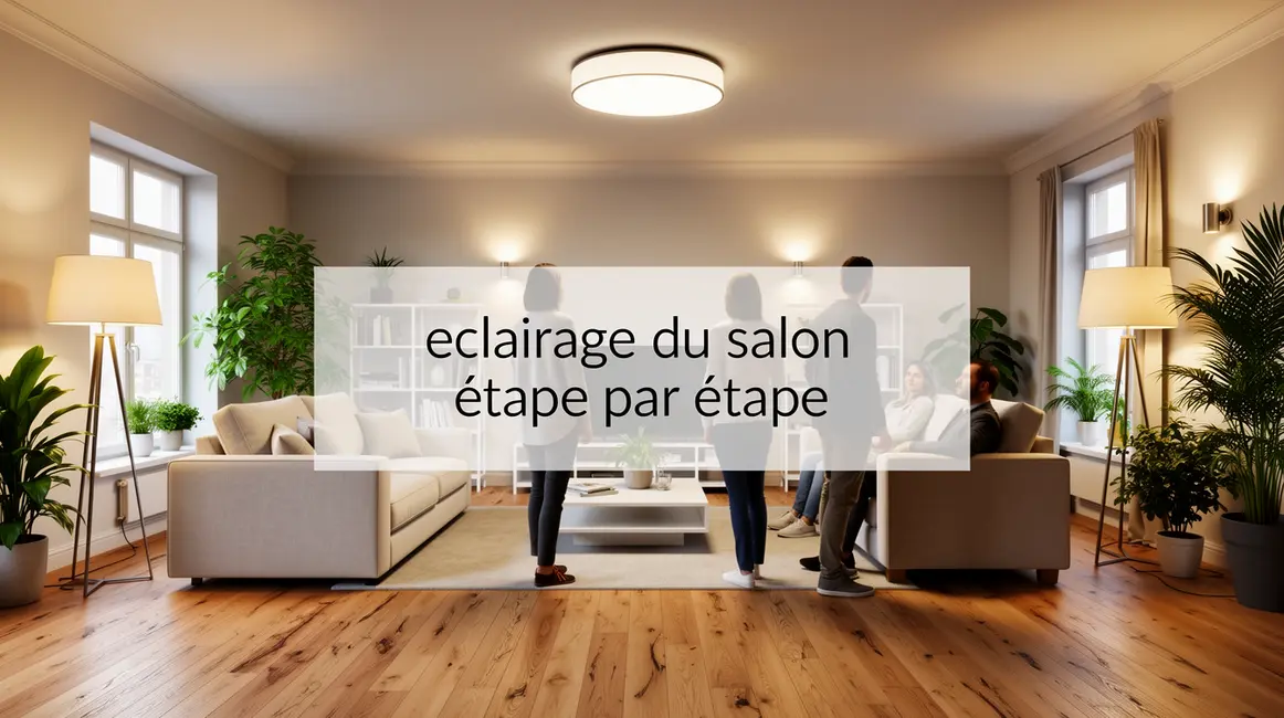 Comment réussir éclairage du salon étape par étape 5 Salon lumineux contemporain avec plafonnier, lampadaires et appliques