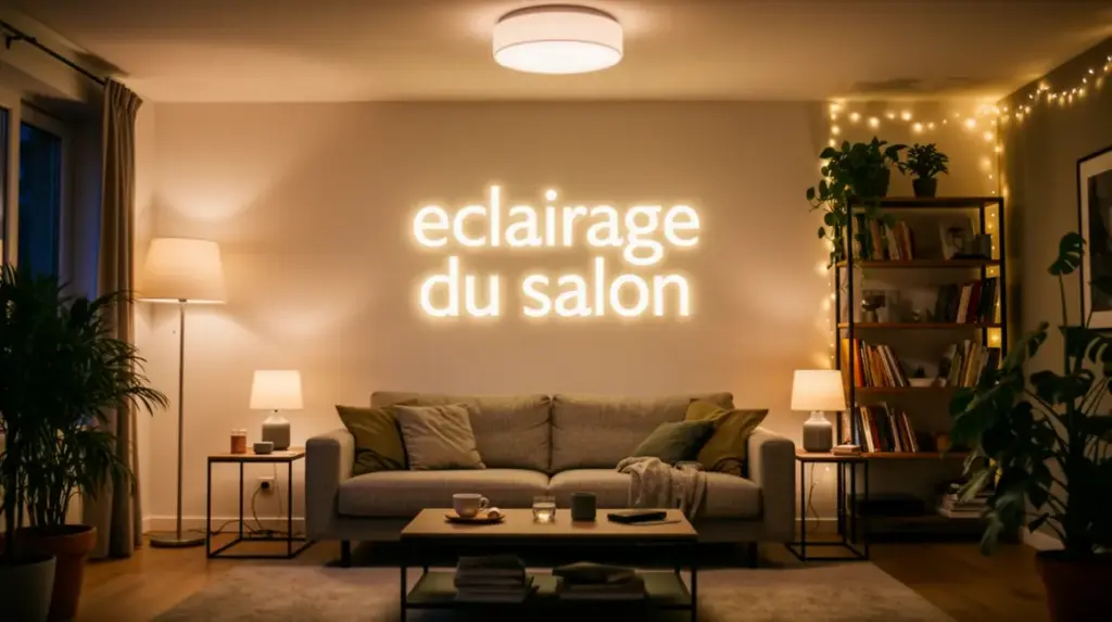 Eclairage du salon moderne ambiance chaleureuse