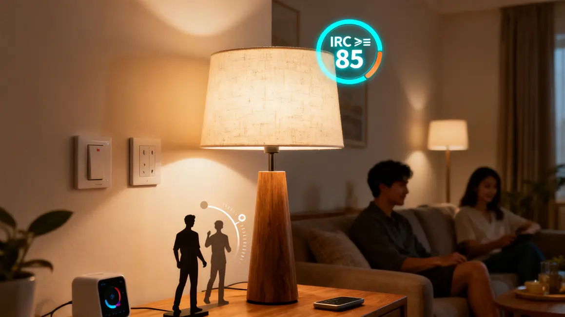 éclairage du salon : critères de choix vraiment utiles 4 ampoules LED variateur IRC 85 salon moderne innovation