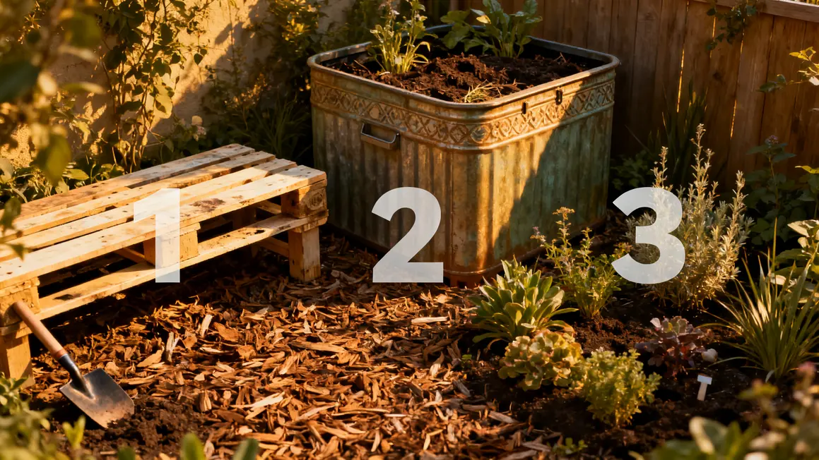 Jardin paysager palette compost plantes economique