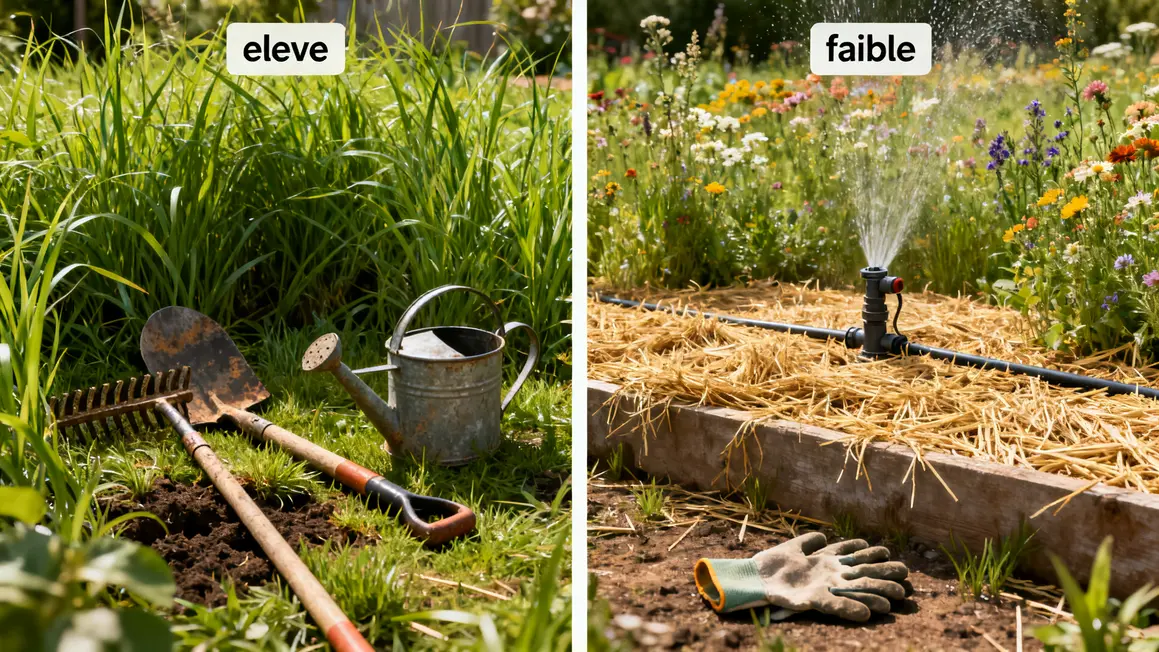 comparatif niveau entretien jardin paysager