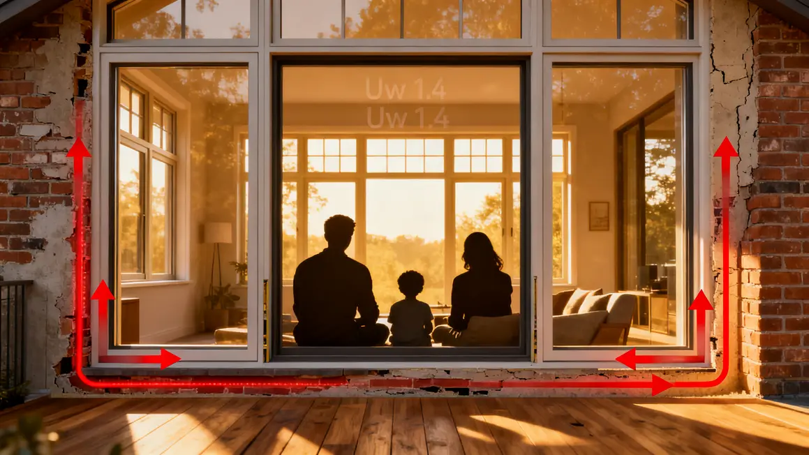 Schema coupe maison fenetres performantes 2026 Uw