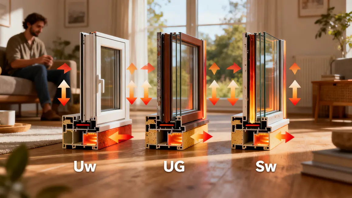 fenetres performantes coupe Uw Ug Sw