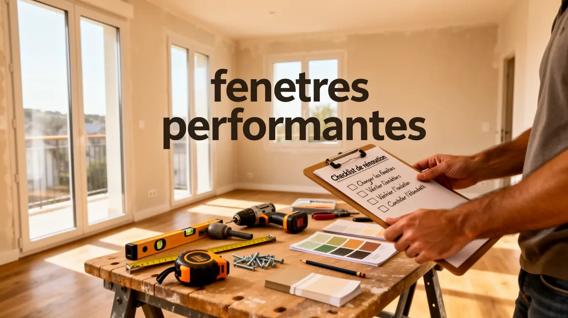 fenêtres performantes : checklist avant de se lancer en petit budget 2 fenetres performantes outils sur table checklist renovation