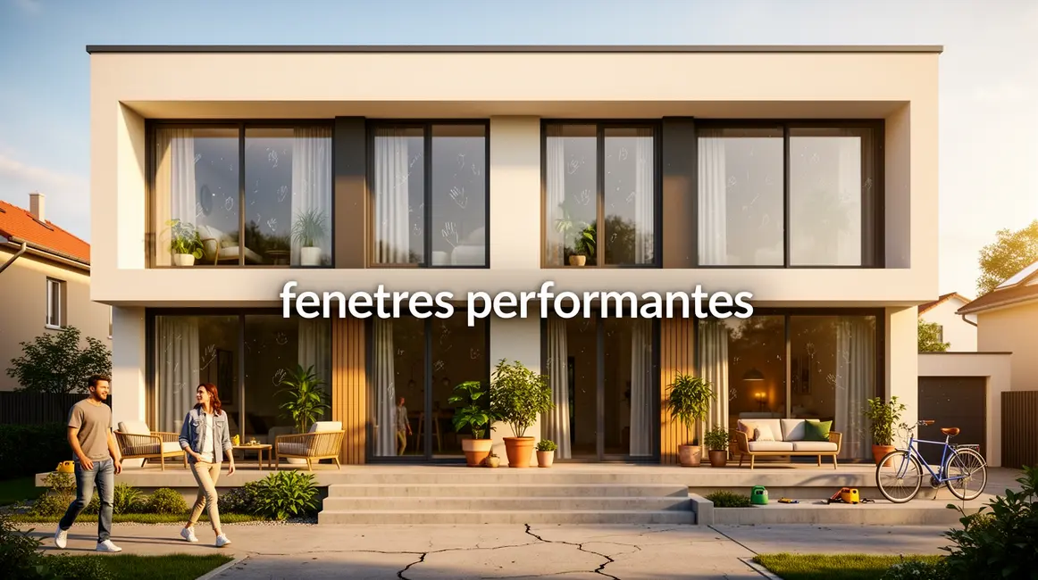 Fenêtres performantes sur façade moderne, maison confortable