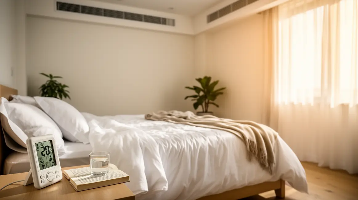 humidité dans une chambre en 2026 : points clés à connaître 2 chambre moderne saine avec ventilation et hygrometre