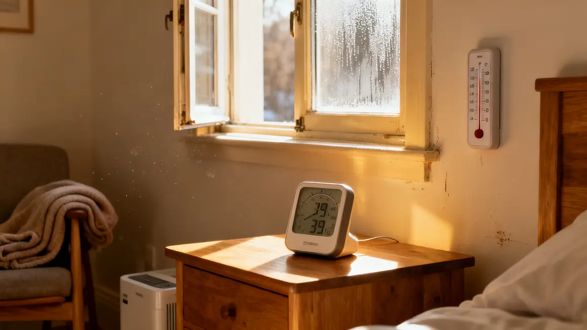 humidite dans une chambre hygrometre fenetre aerée