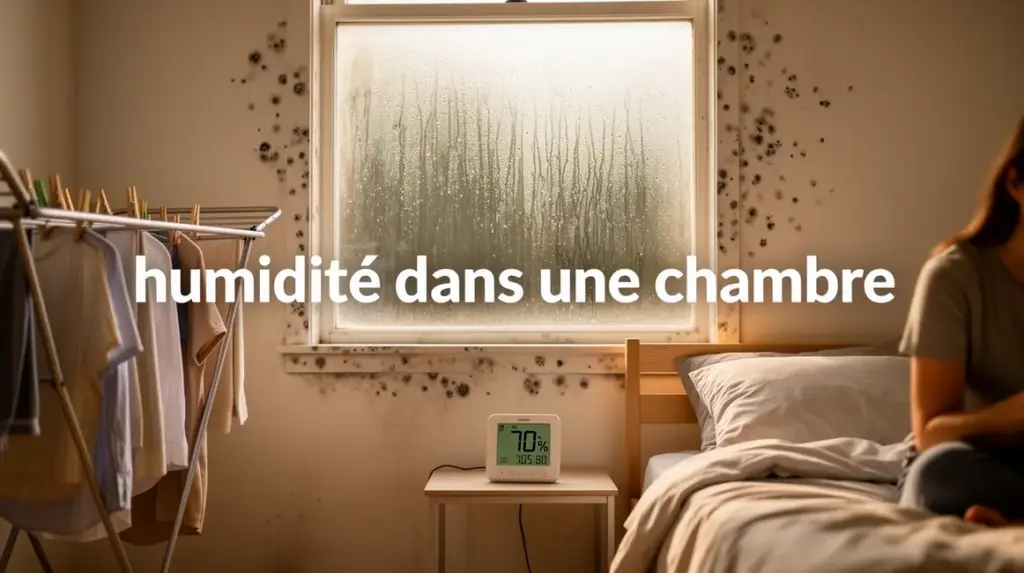 humidite dans une chambre condensation sur vitre et linge