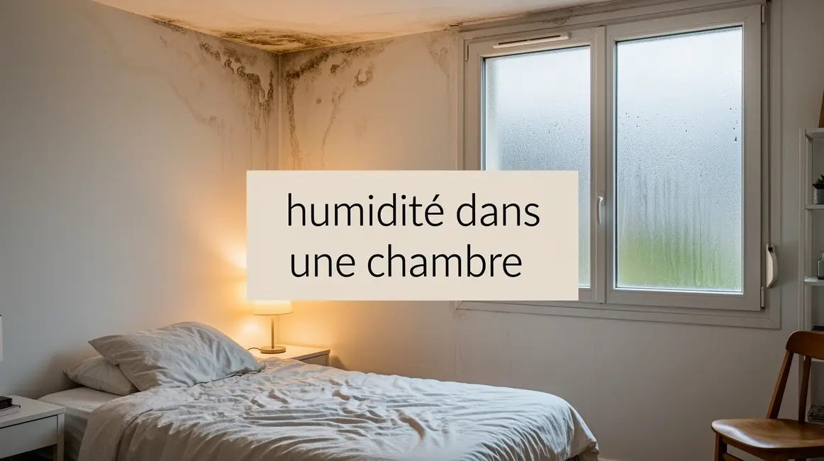 Vue chambre humidité murs plafond