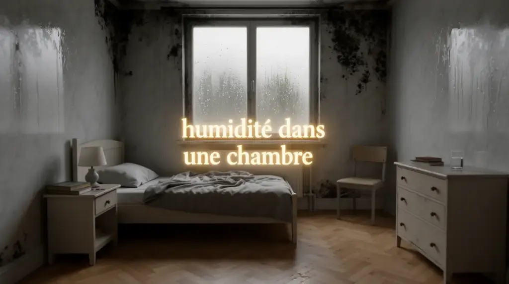 humidite dans une chambre, murs humides, moisissures, buée sur fenêtres