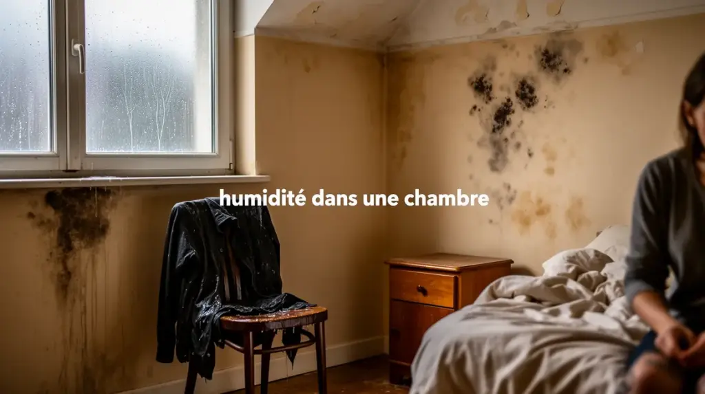 humidite dans une chambre signes mur fenetre