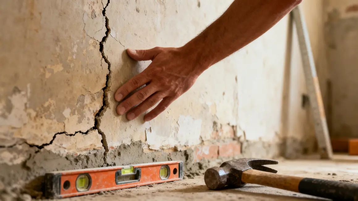 vérification état murs isolation extérieure fissures chantier