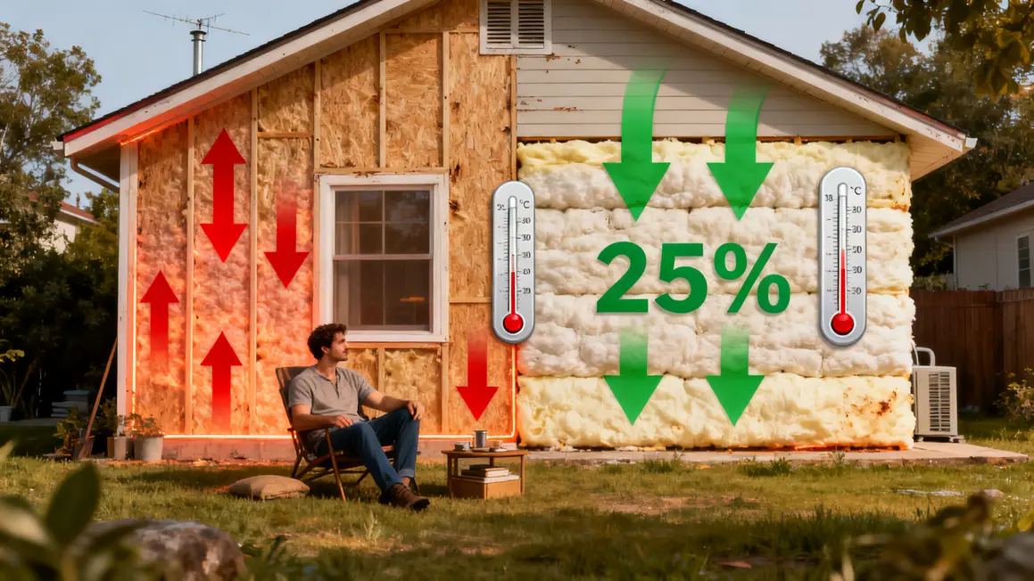 comparatif isolation extérieure gain thermique 25 pourcent