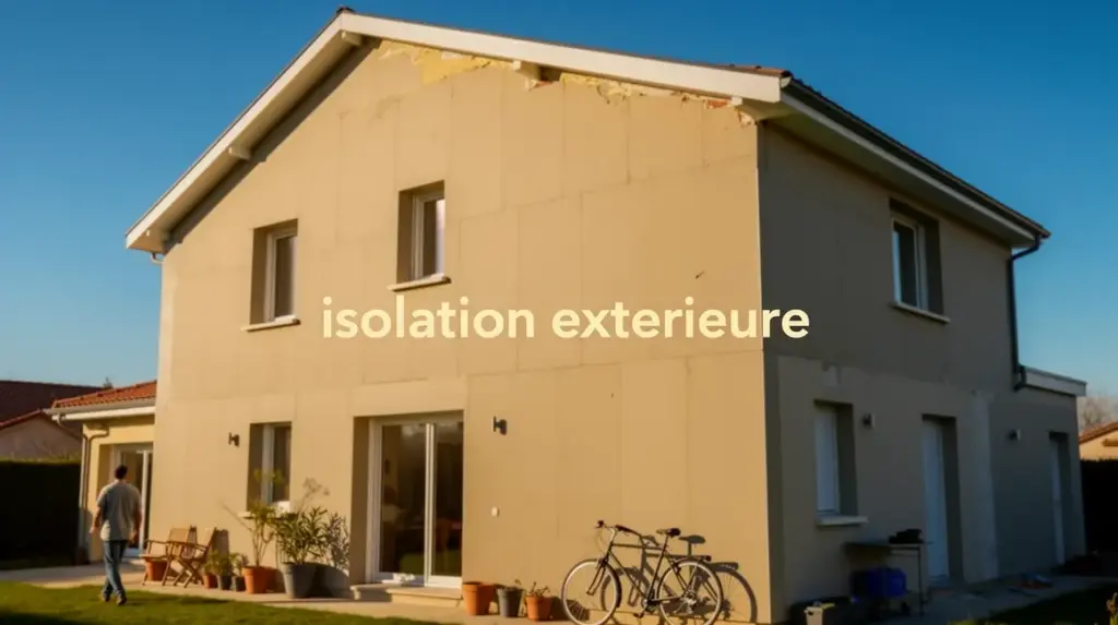 vue facade isolation exterieure enduit panneaux