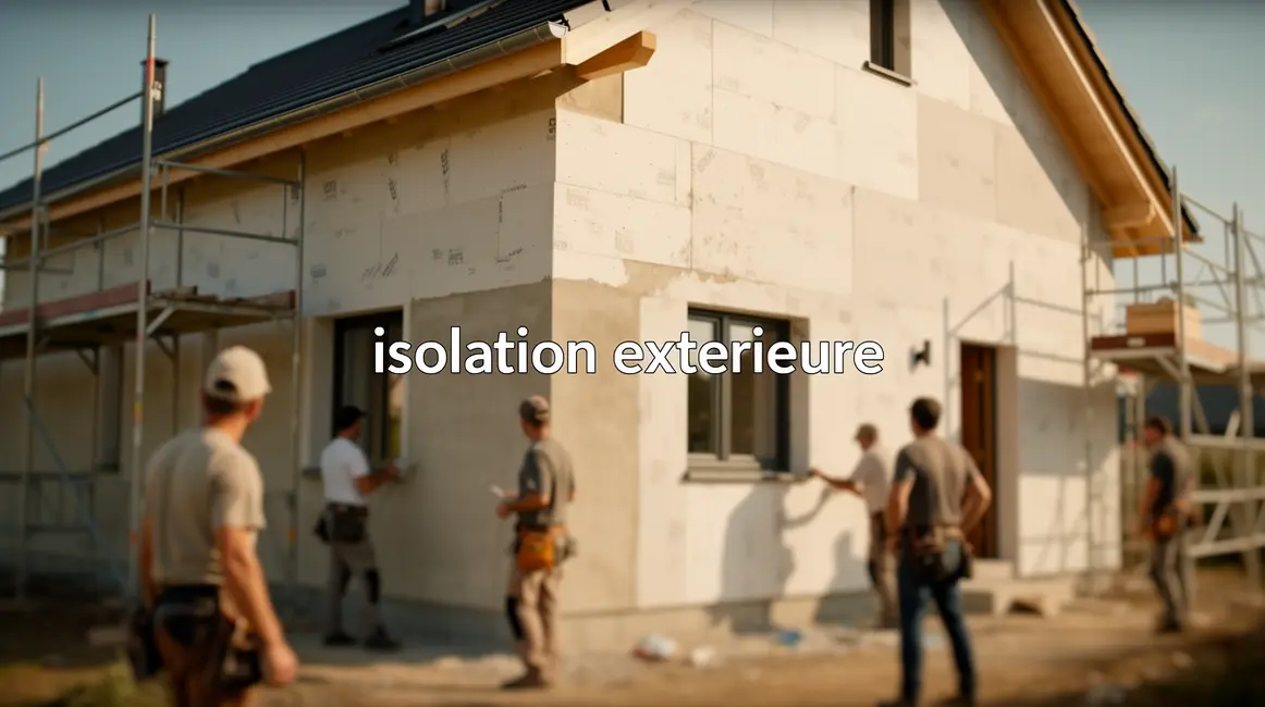 isolation extérieure : avantages, limites et alternatives 2 Isolation extérieure maison moderne avec équipe