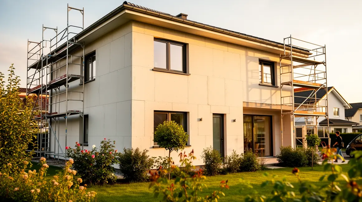Maison isolée extérieurement vue réaliste