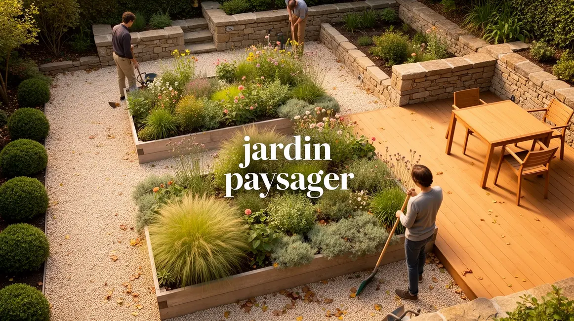 jardin paysager : critères de choix vraiment utiles en petit budget 2 Vue générale jardin paysager économique