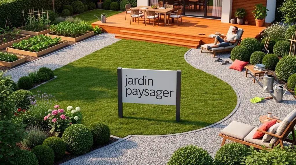 panorama jardin paysager moderne