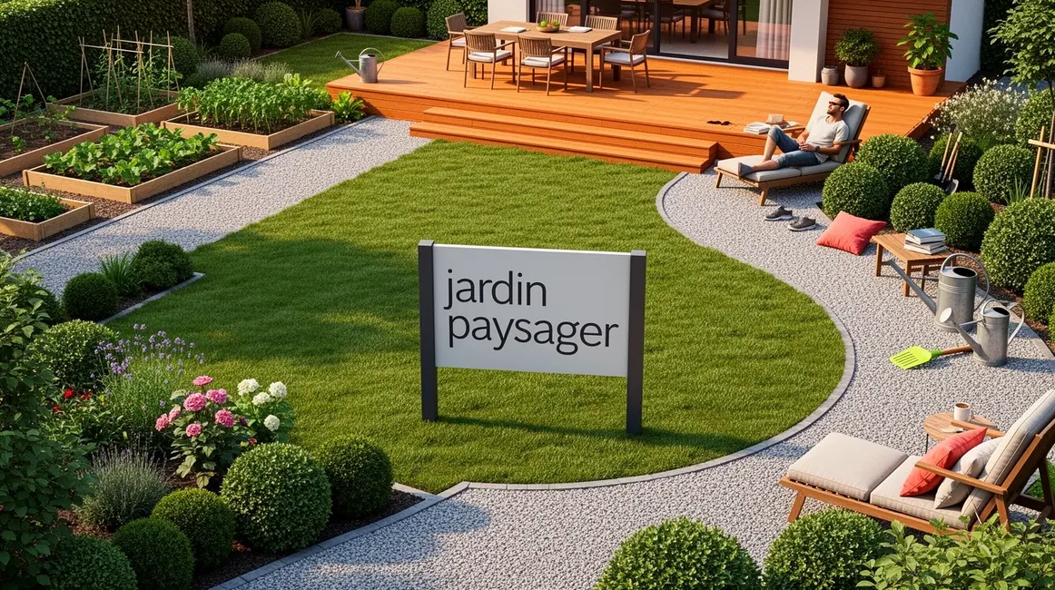 panorama jardin paysager moderne