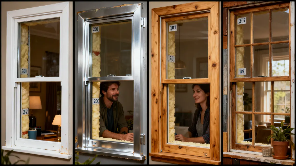 quatre fenetres performantes pvc alu bois mixte