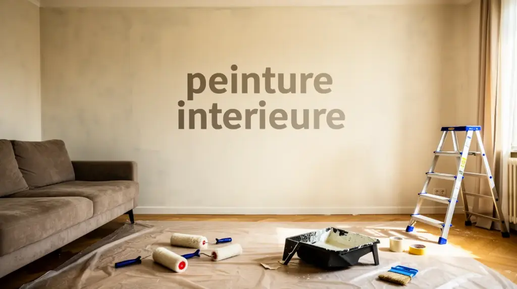 Salon moderne murs clairs peinture intérieure budget