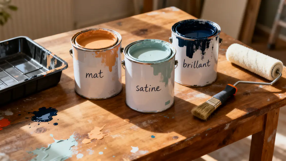 peinture intérieure pots mat satiné brillant