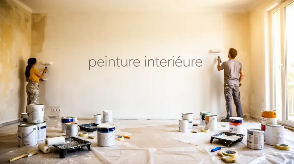 Salon rénové peinture intérieure budget