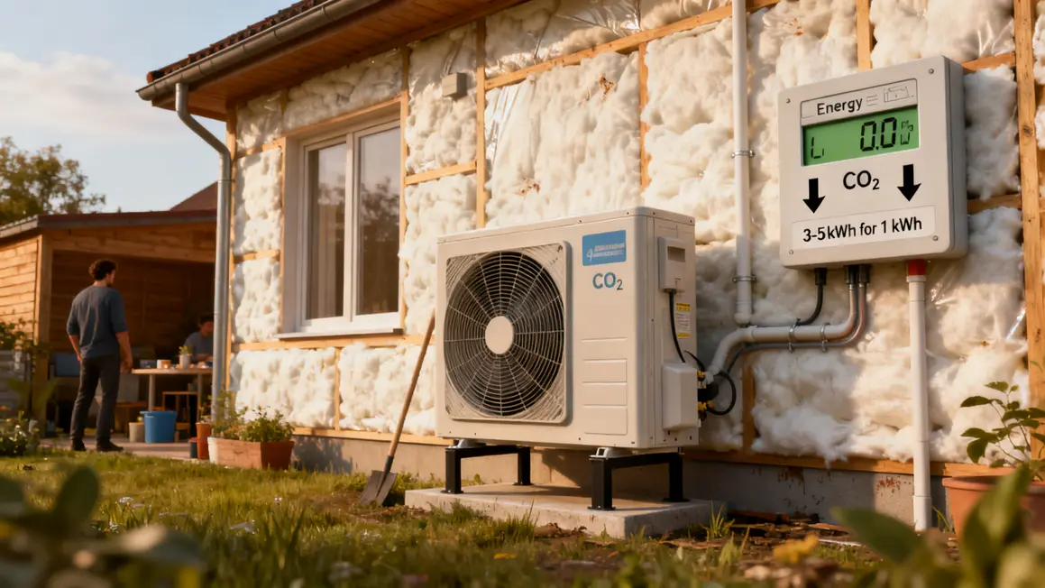 pompe à chaleur maison compteur CO2