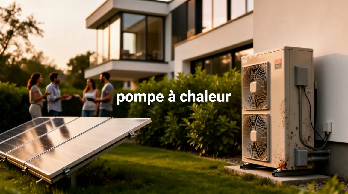 pompe à chaleur moderne panneau solaire maison