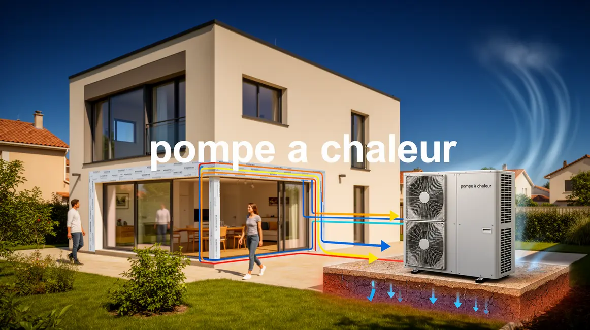 pompe à chaleur : guide pratique pour bien commencer 2 schéma pompe à chaleur maison isolée énergie renouvelable