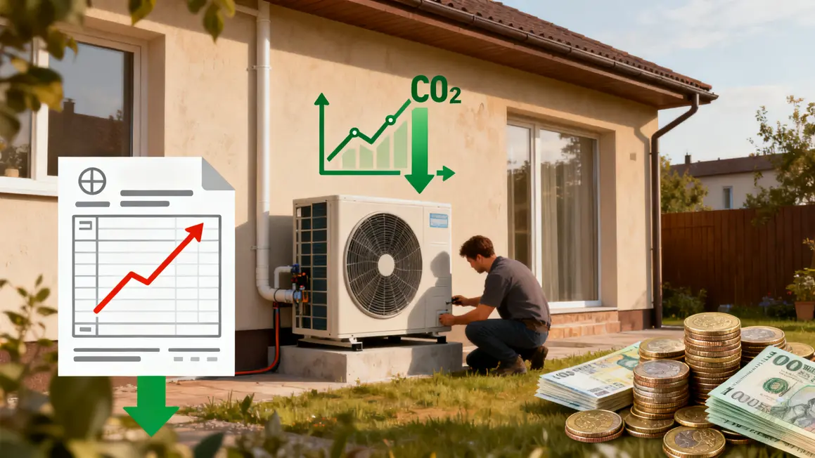 baisse co2 economie pompe a chaleur