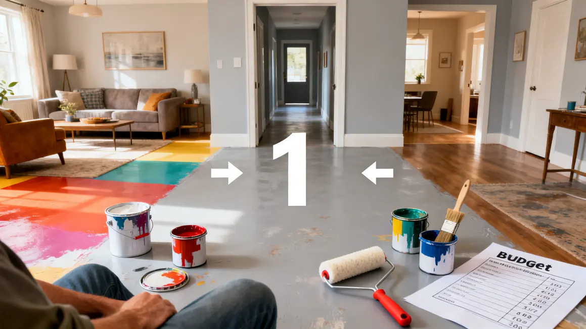 Choix zones peinture intérieure petit budget