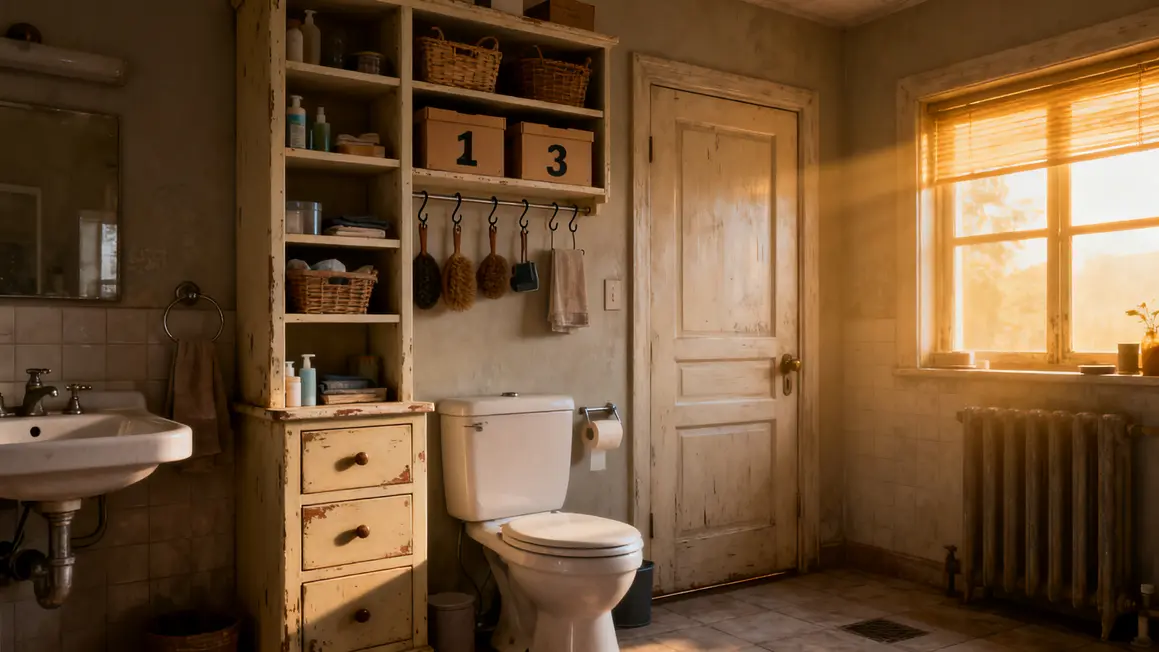 Rangements fonctionnels salle de bains familiale compacte