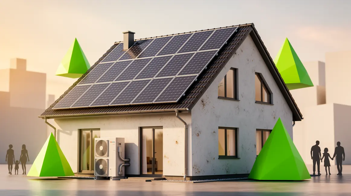 rénovation énergétique : comparatif des options possibles 2 Maison rénovation énergétique panneaux solaires pompe chaleur isolation