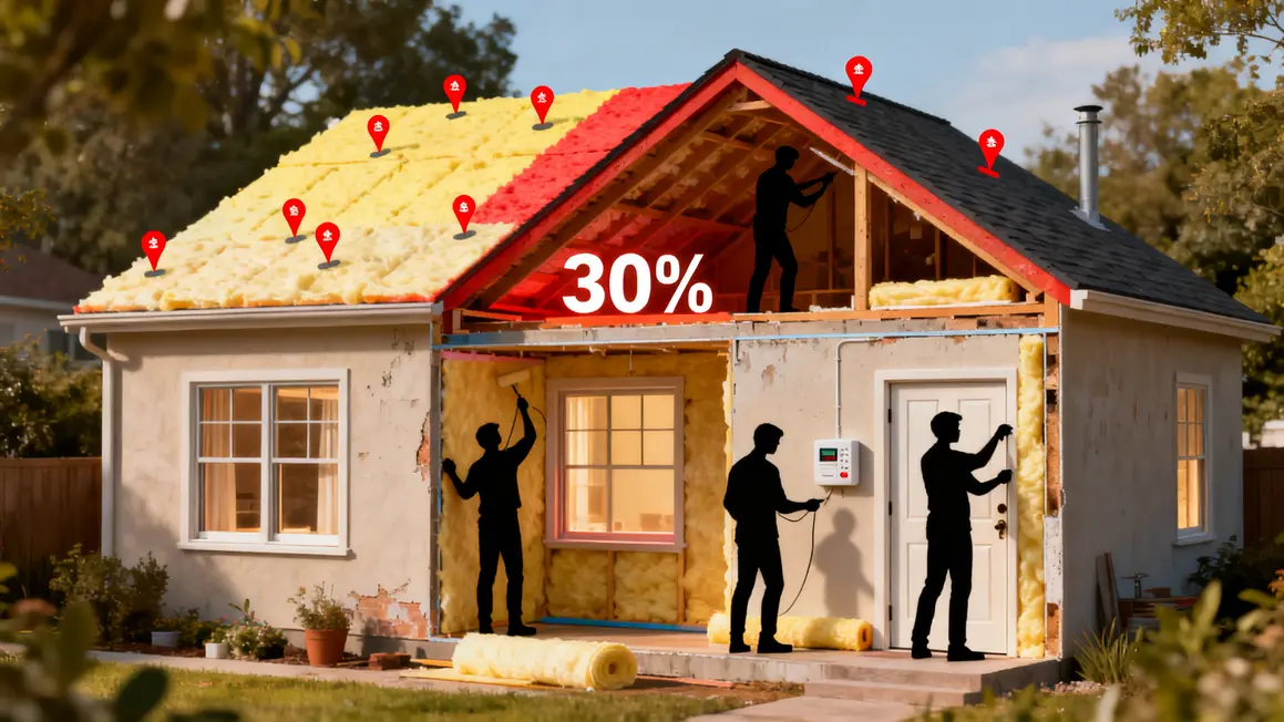 plan coupe rénovation énergétique maison petit budget