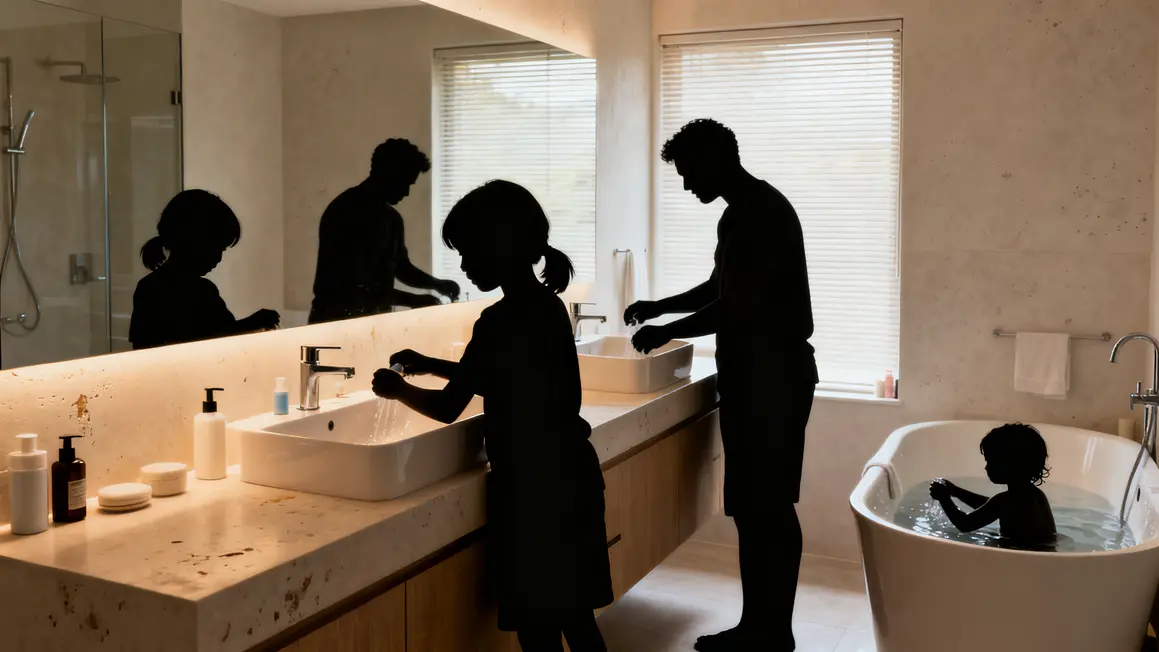 usages salle de bains familles double vasque baignoire
