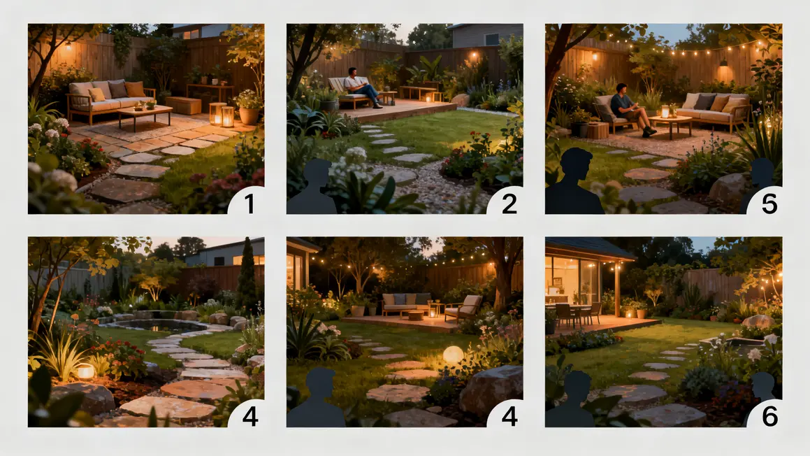 Tableau styles jardins paysagers illustrés