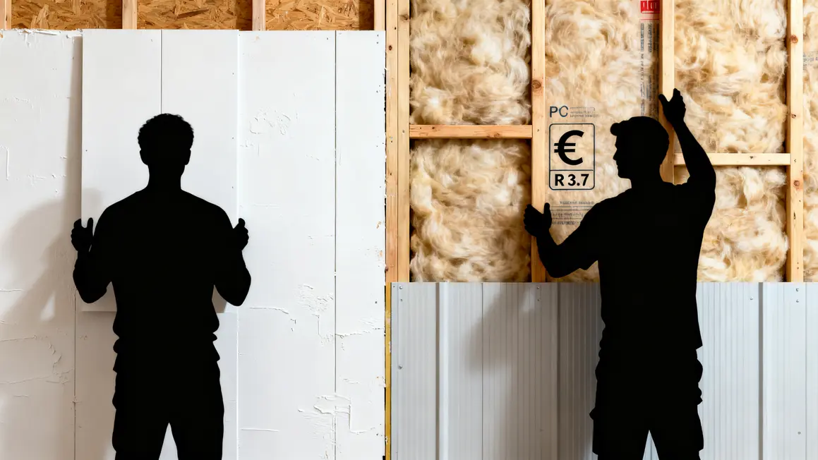 Comment réussir isolation extérieure étape par étape en petit budget 4 Murs juxtaposés enduit et bardage PVC