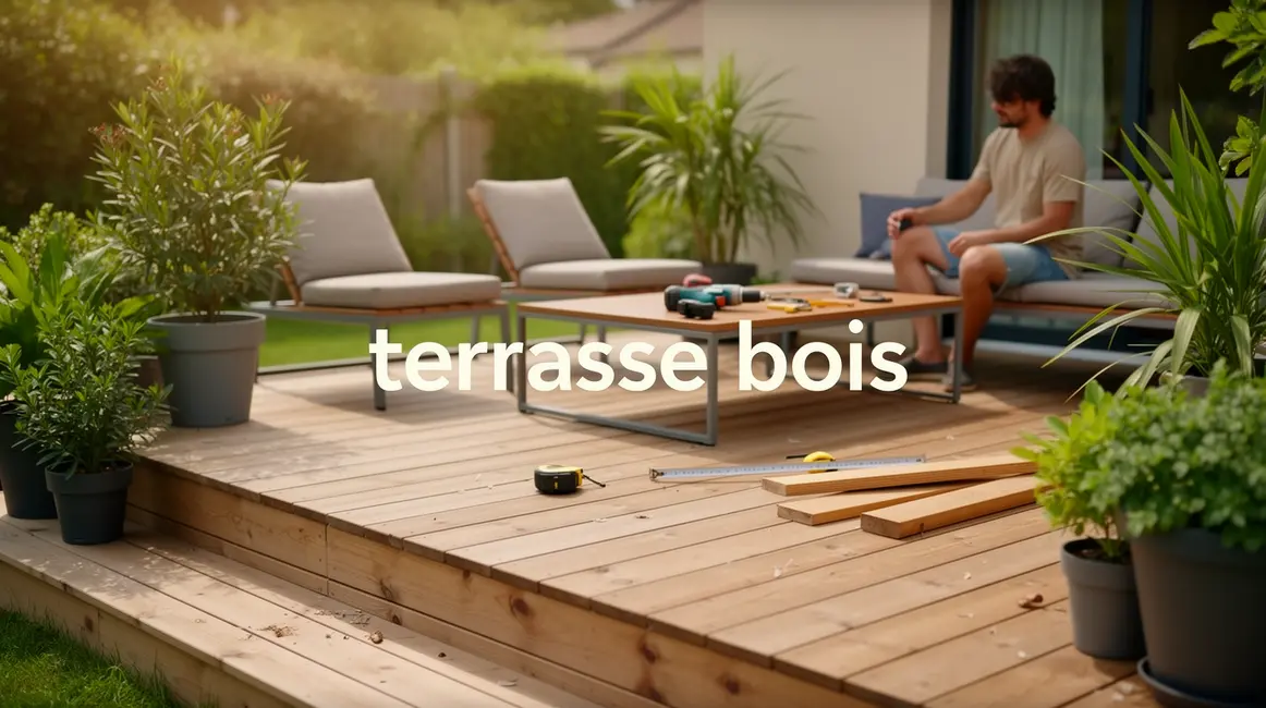 vue terrasse bois moderne mobilier budget